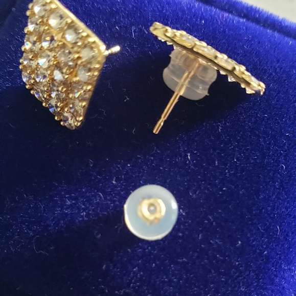 Final price drop2 carats tcw of diamonds rectangular earrings in 18k yellow gold - Picture 6 of 6